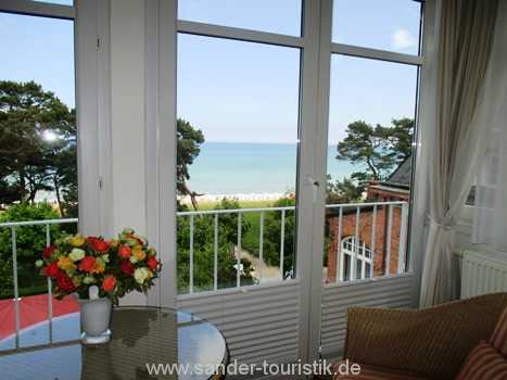 Blick von der Wohnung über die Ostsee in Binz - Villa Freia Blick von der Wohnung über die Ostsee in Binz - Villa Freia
